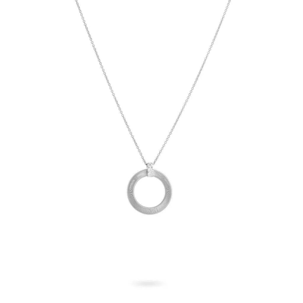 Marco Bicego Masai 18ct White Gold Diamond Round Necklace sold by Jura Watches product image thumbnail 2