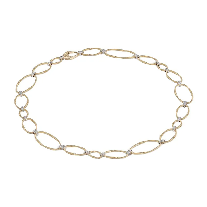 Marco Bicego Marrakech Onde 18ct Yellow Gold Diamond Necklace sold by Jura Watches