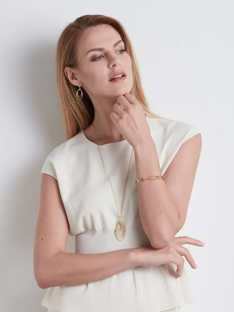 Marco Bicego Marrakech Onde 18ct Yellow Gold Diamond Pendant Long Necklace sold by Jura Watches product image thumbnail 2