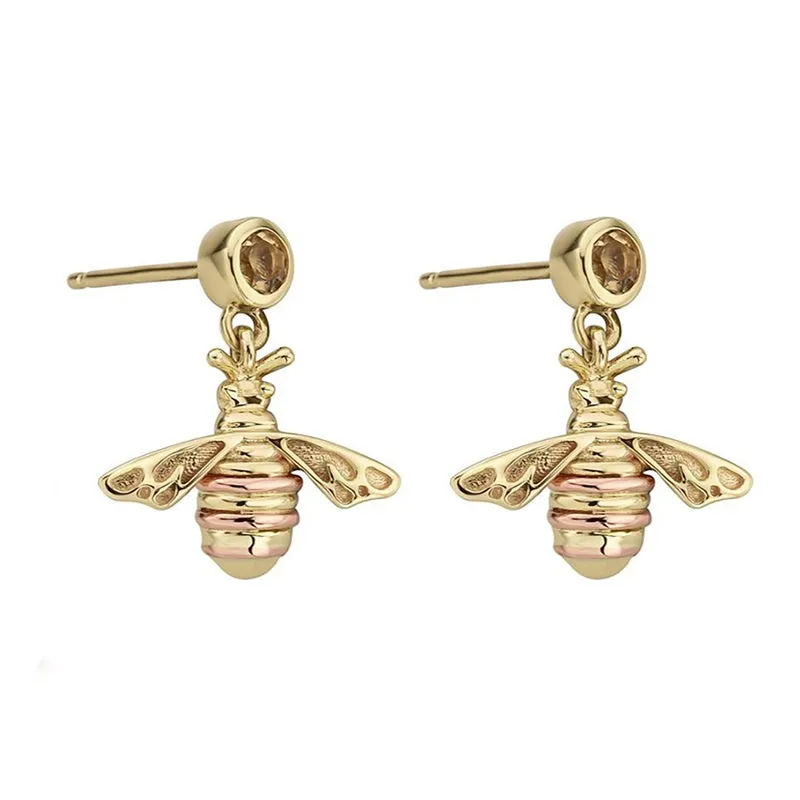 Clogau Honey Bee 9ct Yellow Gold Drop Earrings sold by Jura Watches product image thumbnail 2