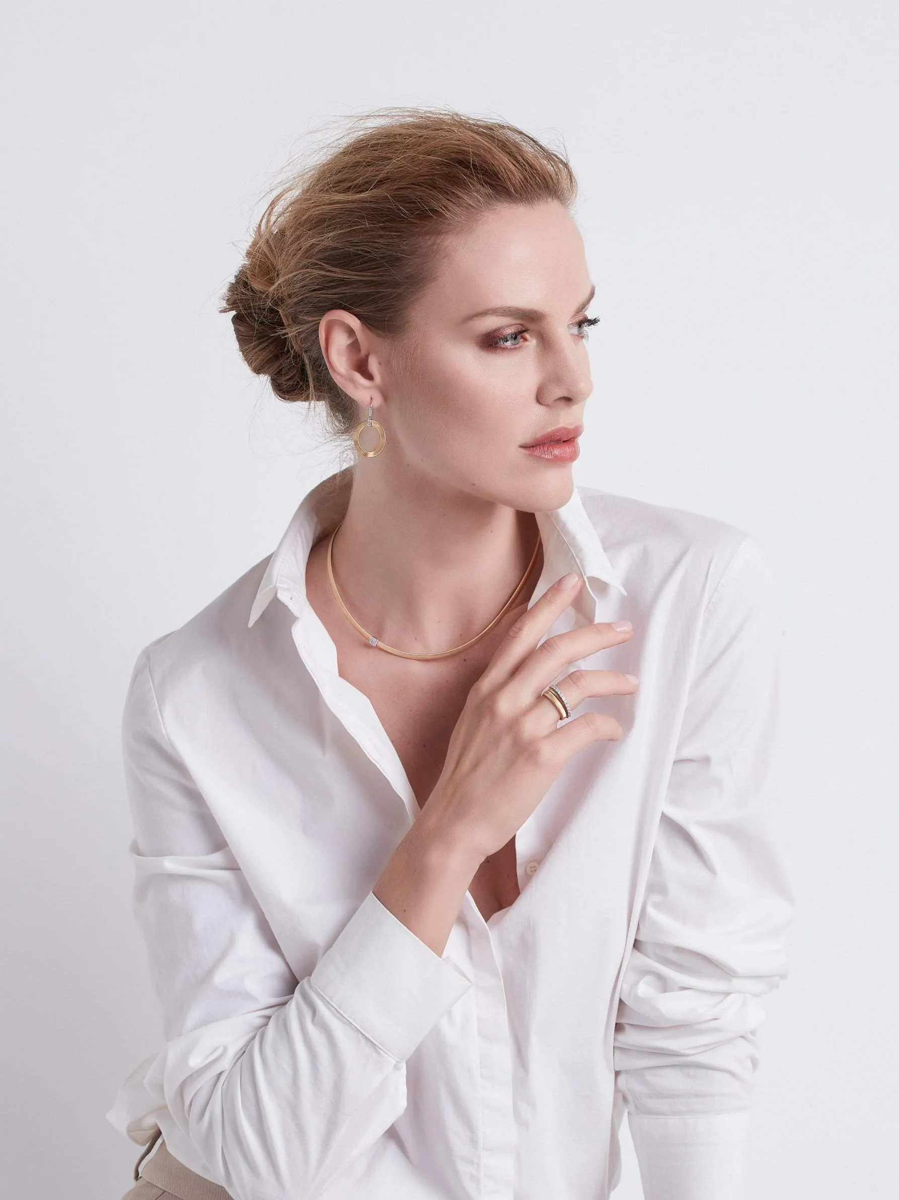 Marco Bicego Masai 18ct White Gold 0.07ct Diamond Three Row Ring sold by Jura Watches product image thumbnail 2