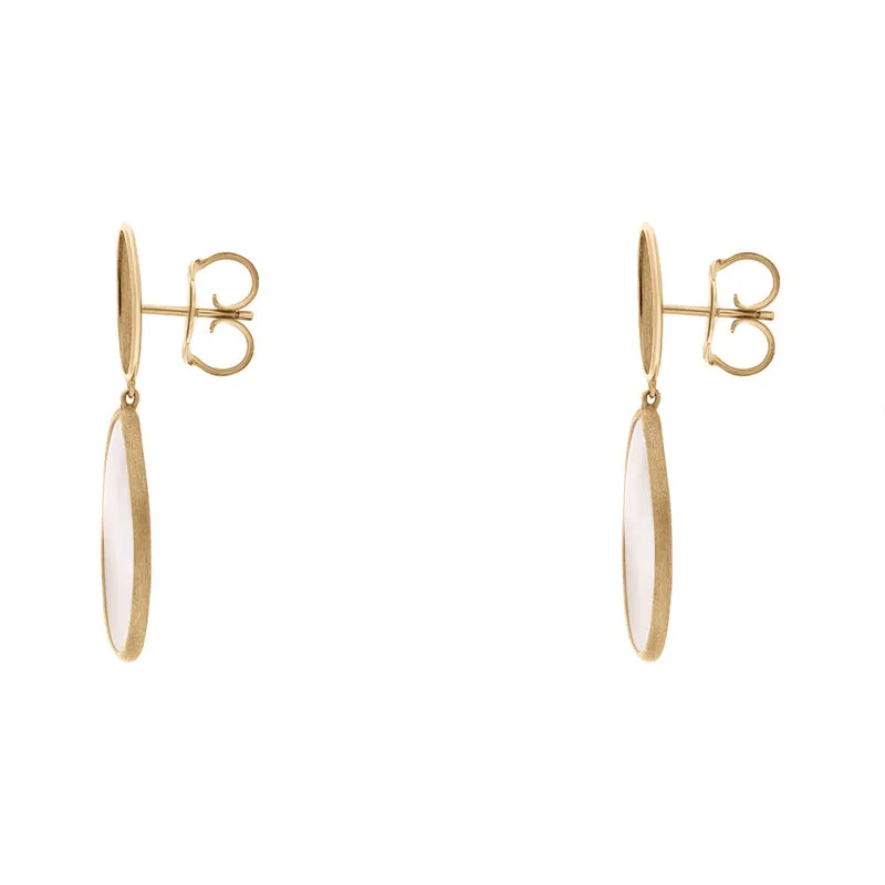 Marco Bicego Lunaria 18ct Yellow Gold Mother of Pearl Drop Earrings sold by Jura Watches product image thumbnail 2
