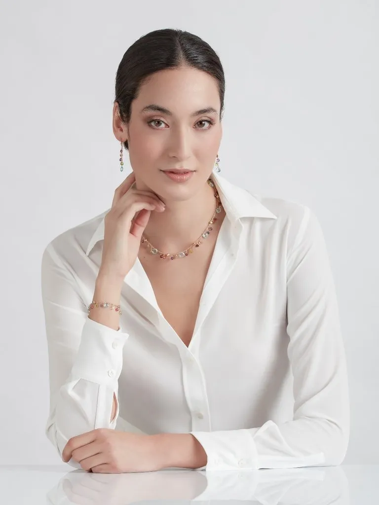 Marco Bicego Paradise 18ct Yellow Gold Mixed Stone Single Strand Necklace sold by Jura Watches product image thumbnail 2