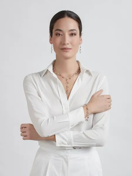 Marco Bicego Paradise 18ct Yellow Gold Diamond Multicolour Gemstone Drop Earrings sold by Jura Watches product image thumbnail 3