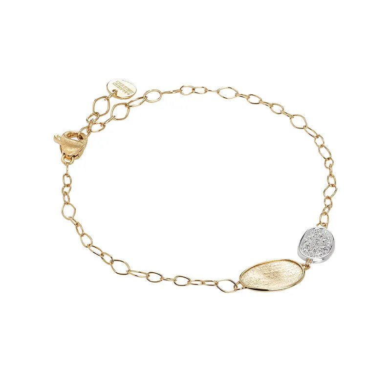Marco Bicego Lunaria 18ct Yellow Gold Diamond Bracelet sold by Jura Watches