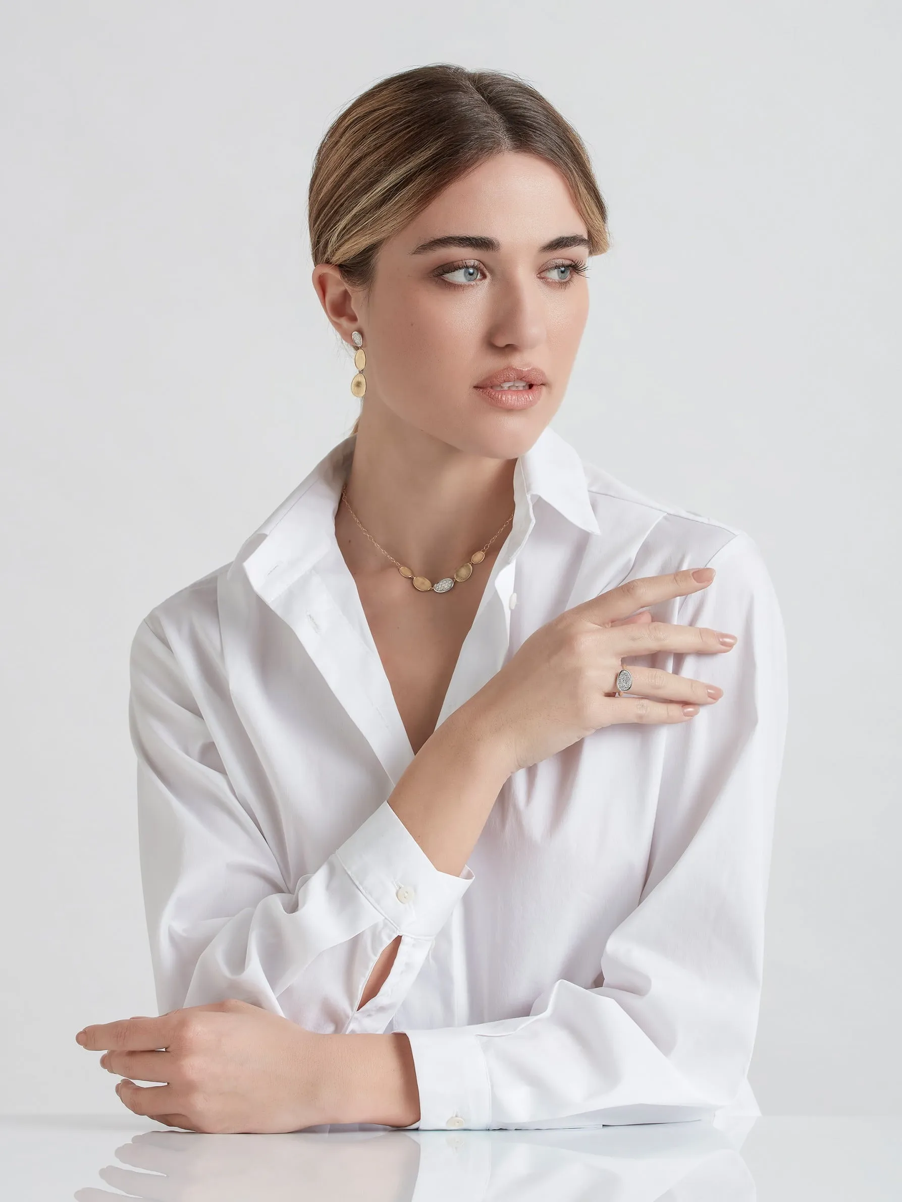 Marco Bicego Lunaria 18ct Yellow Gold Diamond Necklace sold by Jura Watches product image thumbnail 2