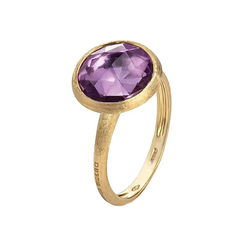 Marco Bicego Jaipur 18ct Yellow Gold Amethyst Ring sold by Jura Watches