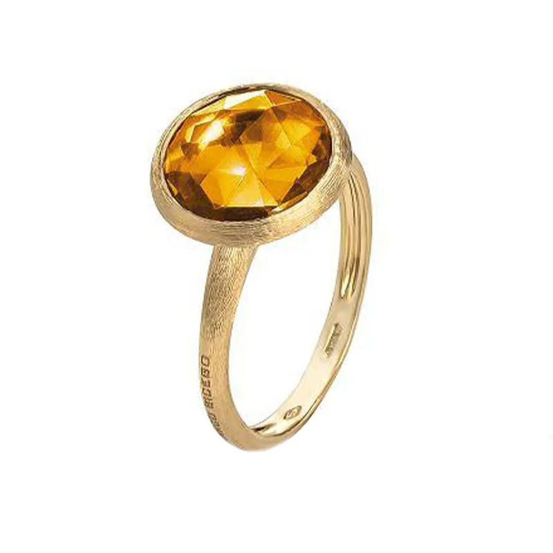 Marco Bicego Jaipur 18ct Yellow Gold Yellow Quartz Ring sold by Jura Watches