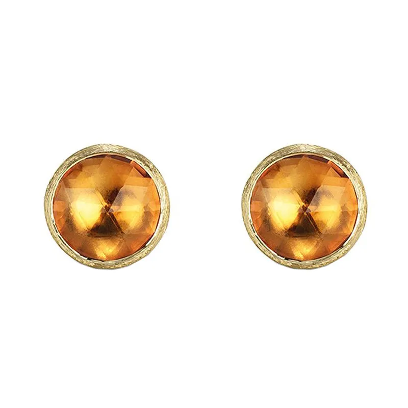 Marco Bicego Jaipur 18ct Yellow Gold Yellow Quartz Stud Earrings sold by Jura Watches
