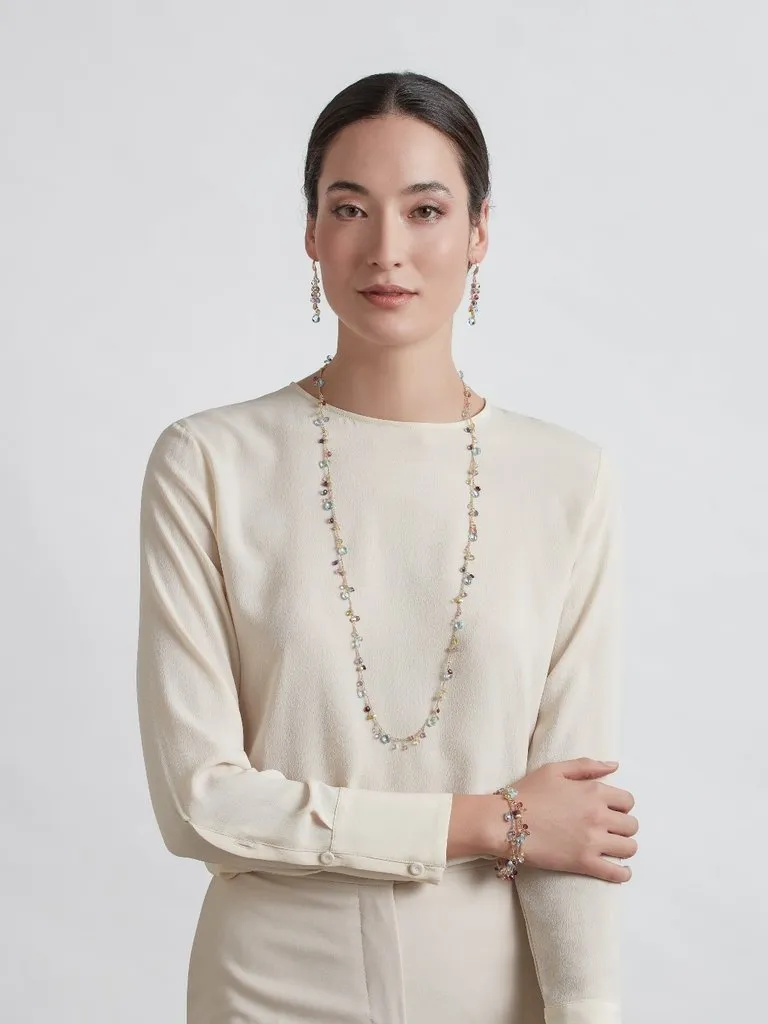 Marco Bicego Paradise 18ct Yellow Gold Multicolour Gemstone Multi Strand Bracelet sold by Jura Watches product image thumbnail 2