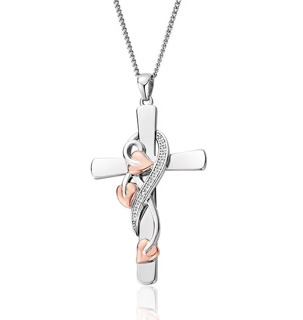 Clogau Tree of Life Sterling Silver Cross Vine Pendant sold by Jura Watches