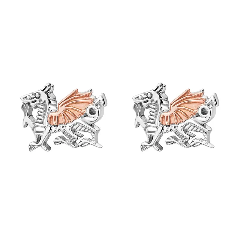Clogau Welsh Dragon Sterling Silver Stud Earrings sold by Jura Watches
