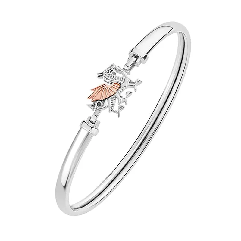 Clogau Welsh Dragon Sterling Silver Bangle sold by Jura Watches