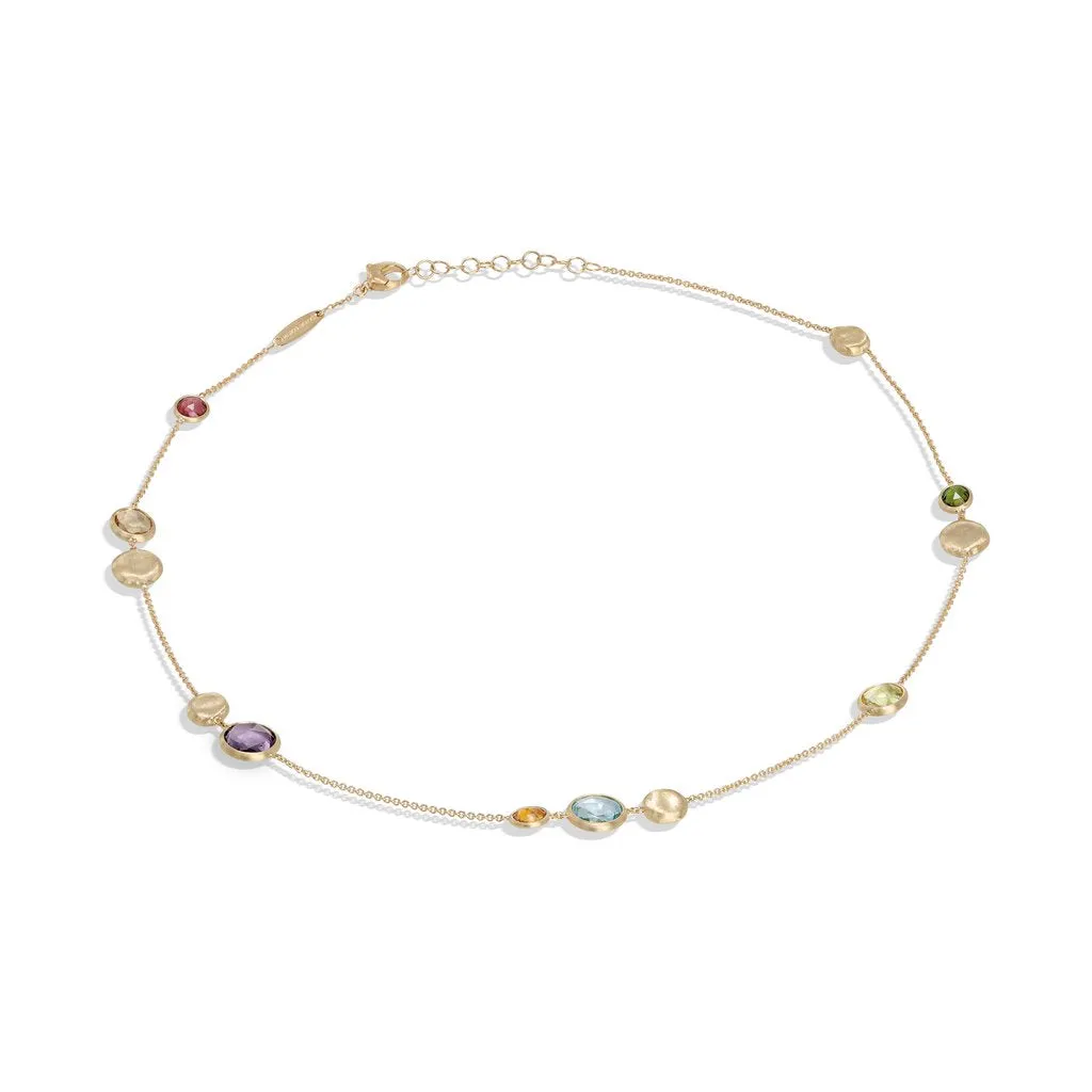 Marco Bicego Jaipur 18ct Yellow Gold Mixed Gemstone Necklace sold by Jura Watches