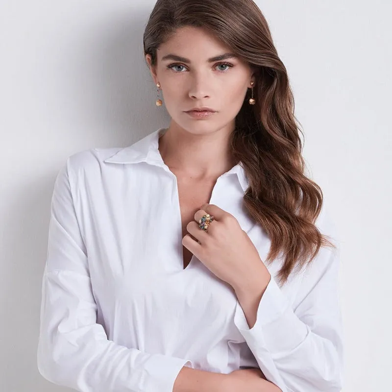 Marco Bicego Africa 18ct Yellow Gold Mixed Gemstone Cocktail Ring sold by Jura Watches product image thumbnail 2