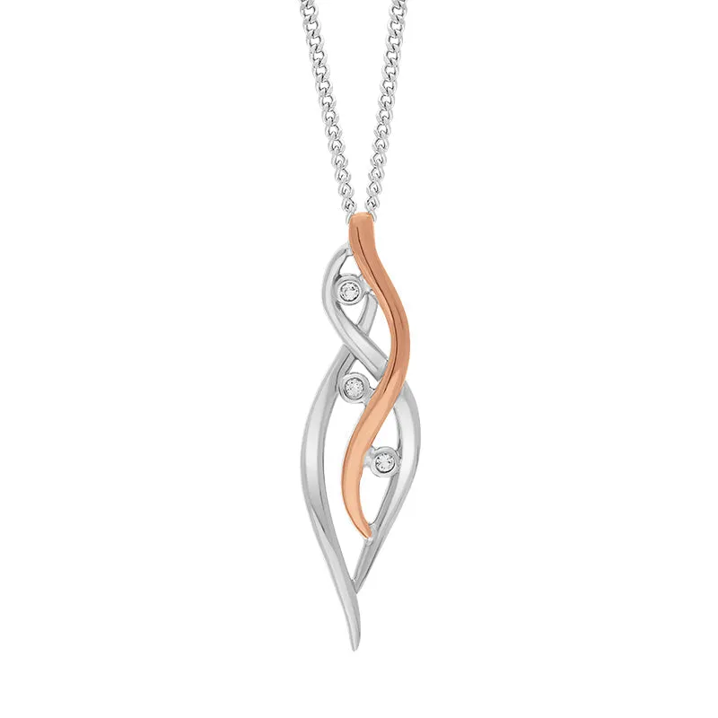 Clogau Swallow Falls Sterling Silver White Topaz Pendant sold by Jura Watches