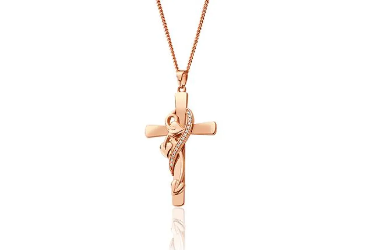 Clogau Tree Of Life 1854 Gold Diamond Cross Necklace sold by Jura Watches