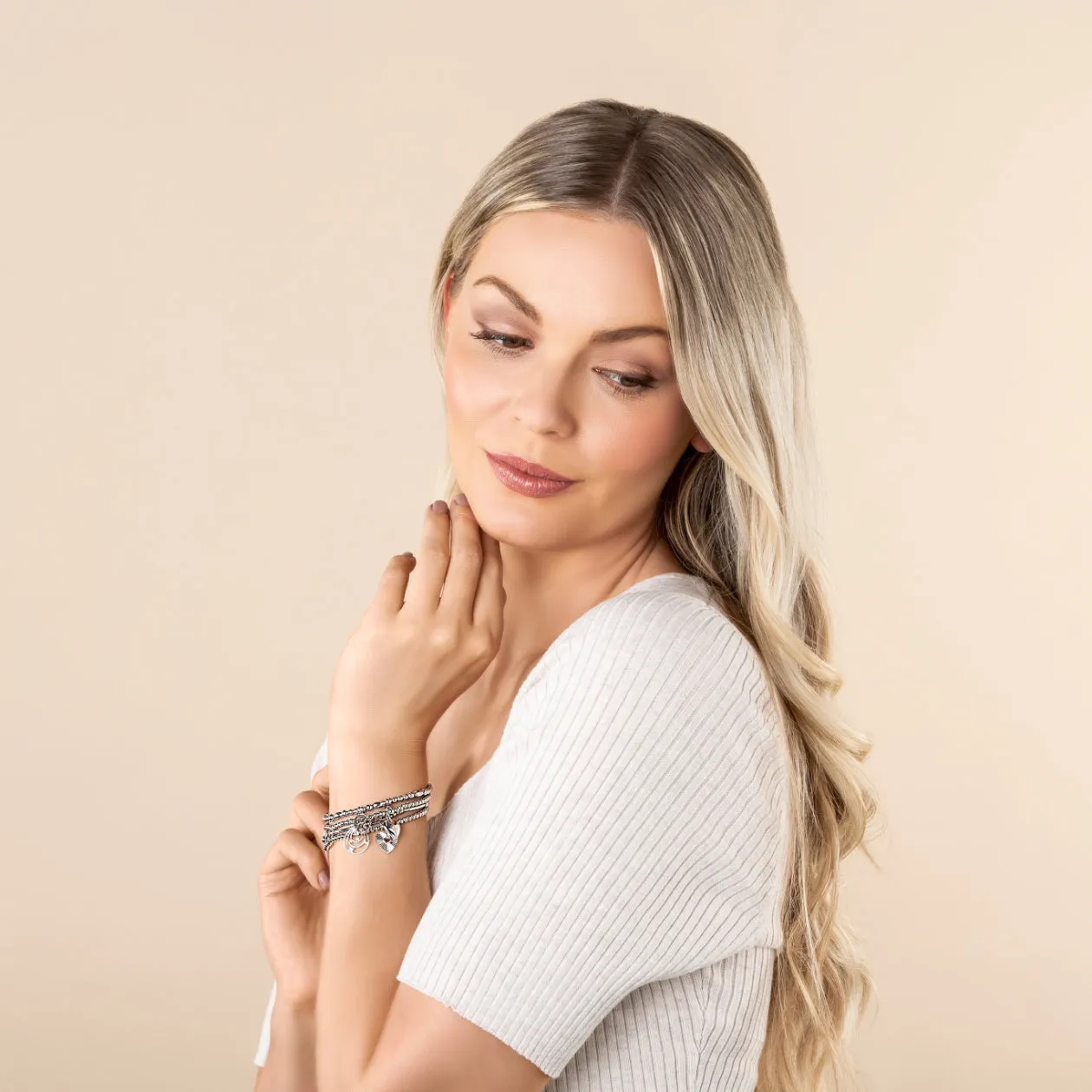 Clogau Awyr Y Nos Affinity Sterling Silver White Topaz Bracelet 16.5-17.5cm sold by Jura Watches product image thumbnail 2