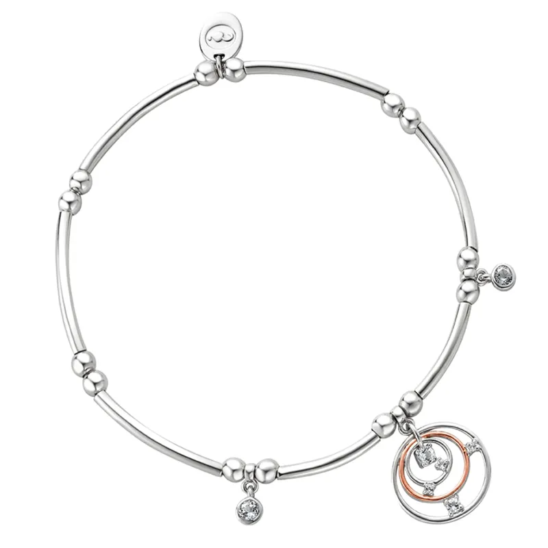 Clogau Awyr Y Nos Affinity Sterling Silver White Topaz Bracelet 16.5-17.5cm sold by Jura Watches