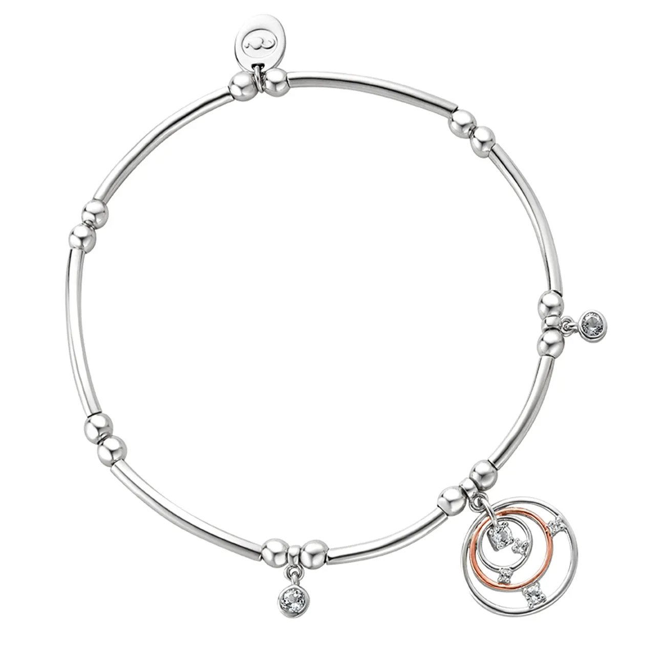 Clogau Awyr Y Nos Affinity Sterling Silver White Topaz Bracelet 16.5-17.5cm sold by Jura Watches