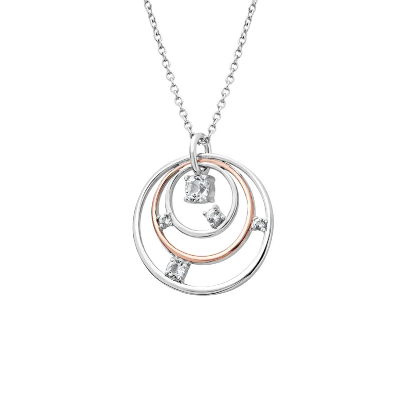 Clogau Awyr Y Nos Sterling Silver White Topaz Pendant sold by Jura Watches