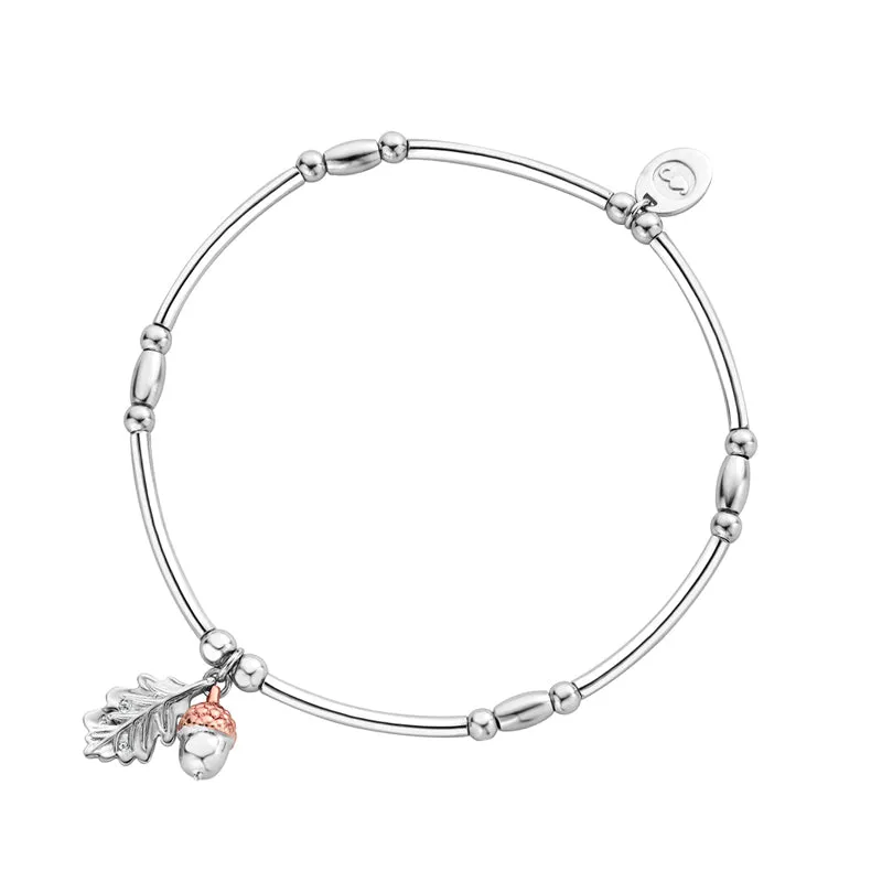 Clogau Royal Oak Leaf Affinity Sterling Silver Bead Bracelet sold by Jura Watches