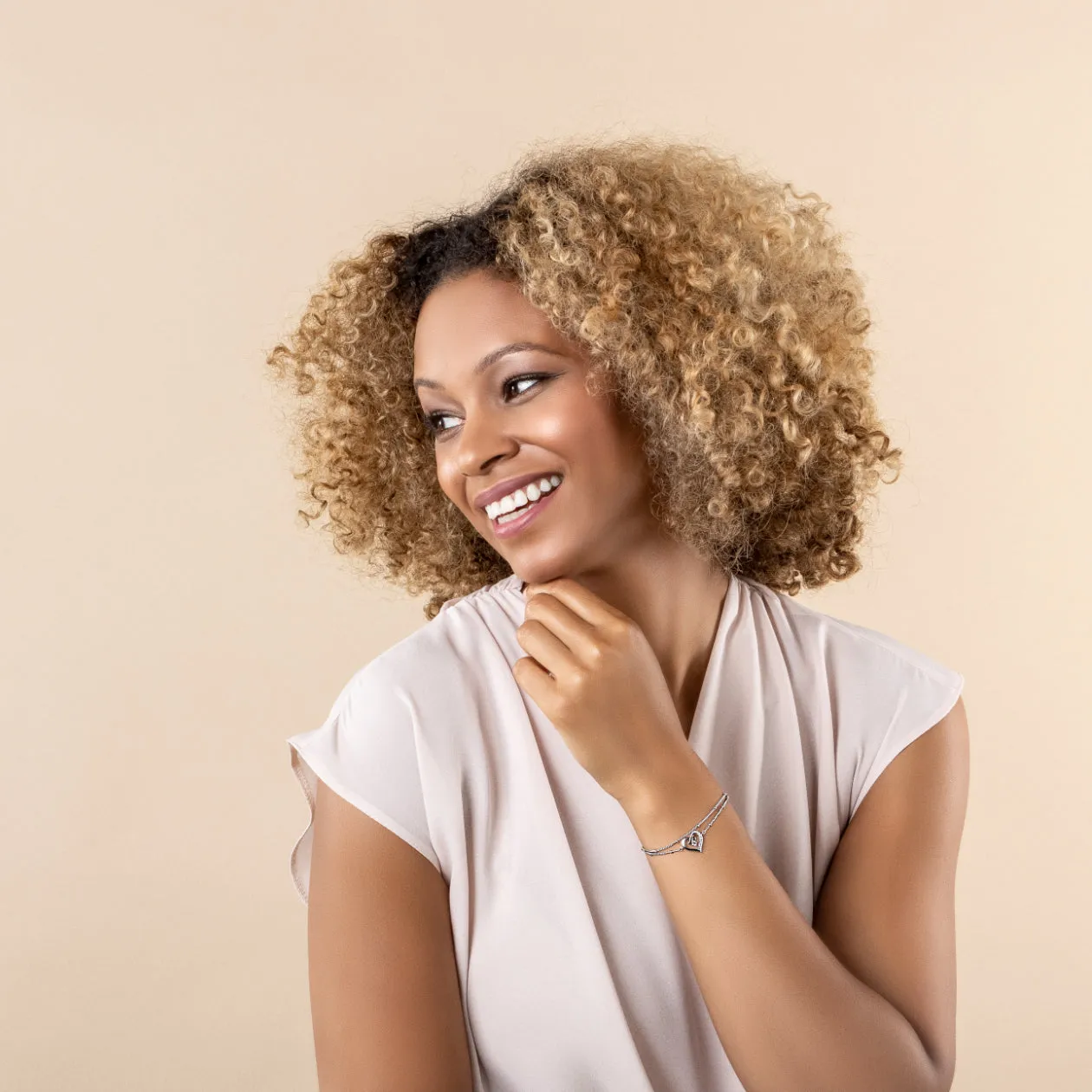 Clogau Kiss Sterling Silver Double Chain Bracelet sold by Jura Watches product image thumbnail 2