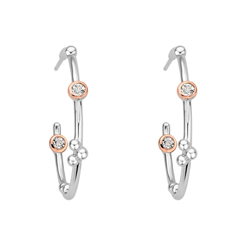 Clogau Celebration Sterling Silver Half Hoop Earrings sold by Jura Watches product image thumbnail 2