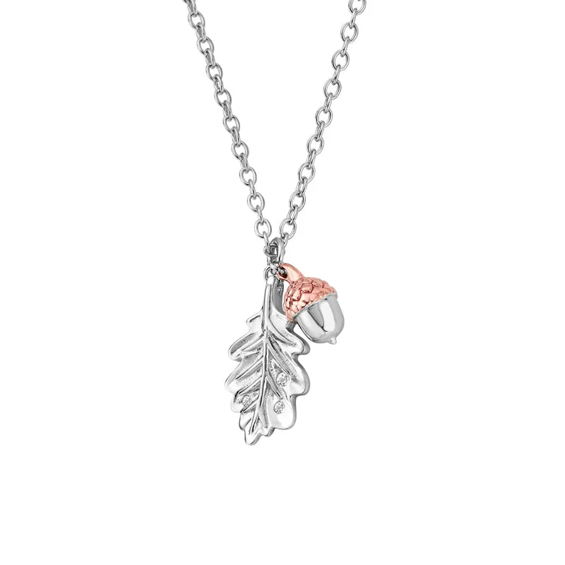 Clogau Royal Oak Leaf Sterling Silver Pendant sold by Jura Watches