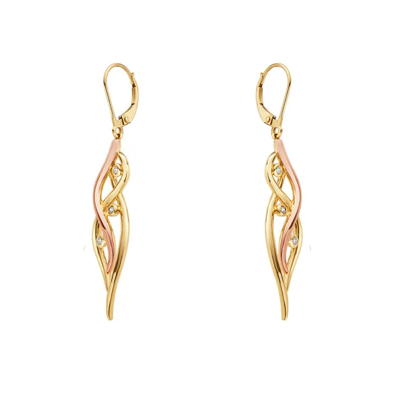 Clogau Swallow Falls 18ct Gold Diamond Drop Earrings sold by Jura Watches product image thumbnail 2