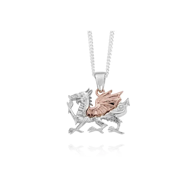 Clogau Welsh Dragon Sterling Silver Pendant sold by Jura Watches