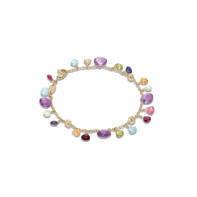 Marco Bicego Paradise 18ct Yellow Gold Multicolour Gemstone Bracelet sold by Jura Watches