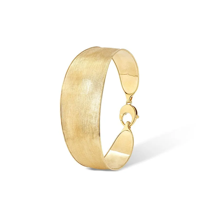 Marco Bicego Lunaria 18ct Yellow Gold Wide Bangle sold by Jura Watches