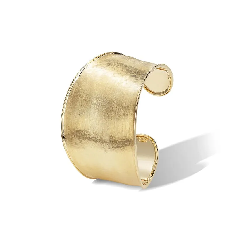 Marco Bicego Lunaria 18ct Yellow Gold Wide Cuff Bangle sold by Jura Watches