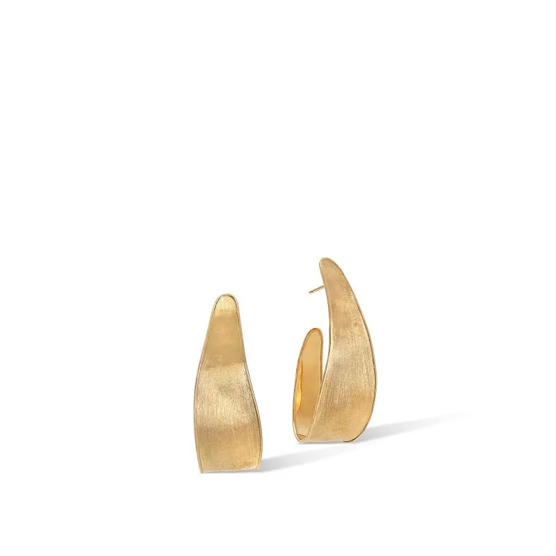 Marco Bicego Lunaria 18ct Yellow Gold Short Hoop Earrings sold by Jura Watches