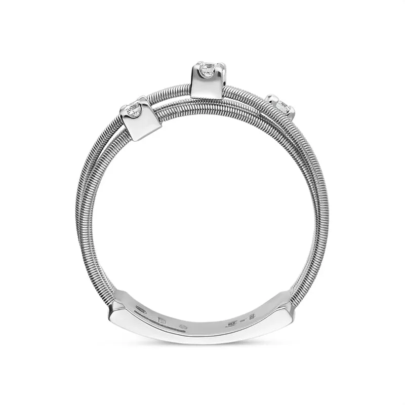Marco Bicego Goa 18ct White Gold 0.09ct Diamond Ring sold by Jura Watches product image thumbnail 2