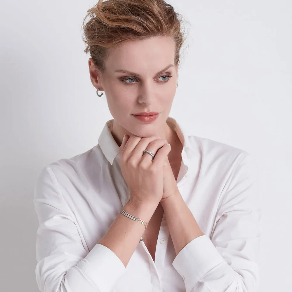 Marco Bicego Goa 18ct White Gold 0.19ct Diamond Crossover Ring sold by Jura Watches product image thumbnail 3