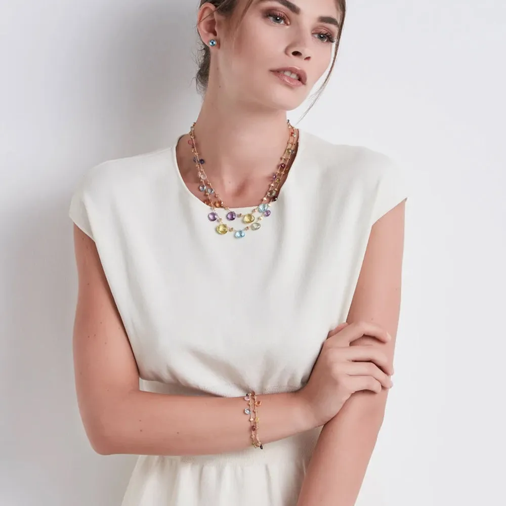 Marco Bicego Paradise 18ct Yellow Gold Multicolour Gemstone Bracelet sold by Jura Watches product image thumbnail 2