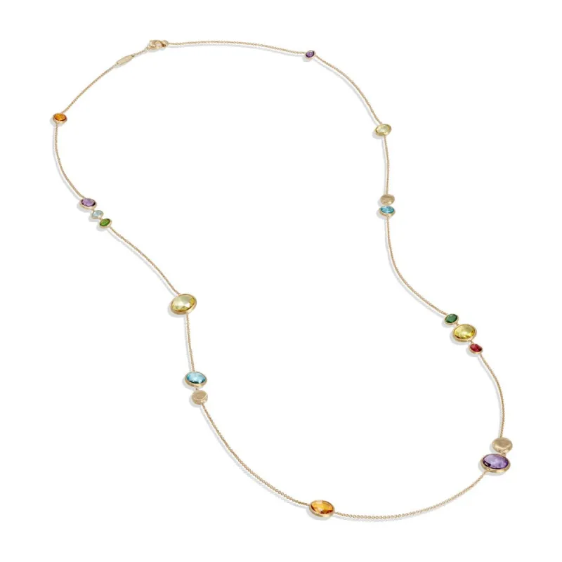 Marco Bicego Jaipur 18ct Yellow Gold Multicolour Gemstone Necklace sold by Jura Watches