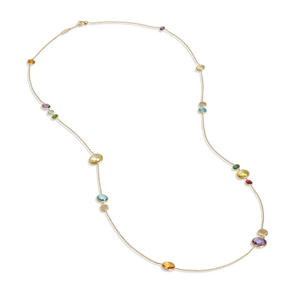 Marco Bicego Jaipur 18ct Yellow Gold Multicolour Gemstone Necklace sold by Jura Watches