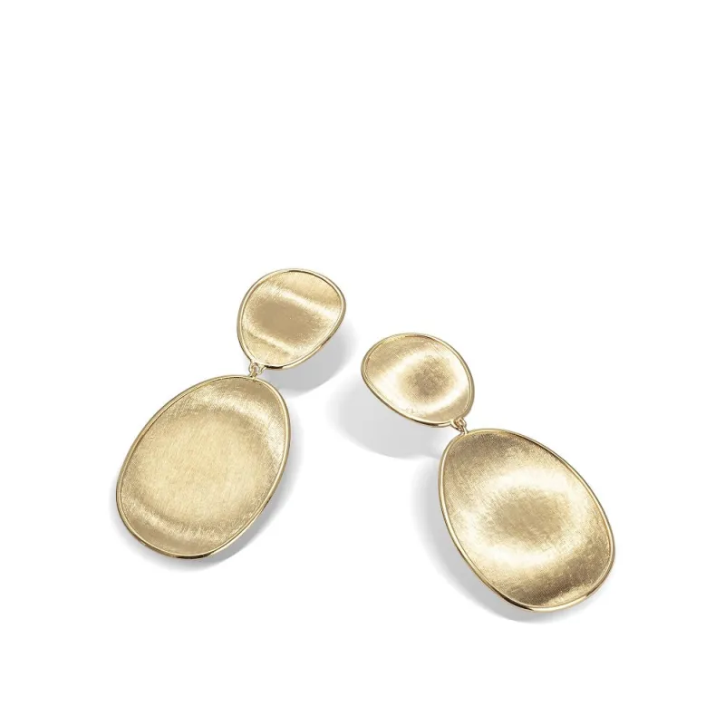 Marco Bicego Lunaria 18ct Yellow Gold Medium Drop Earrings sold by Jura Watches