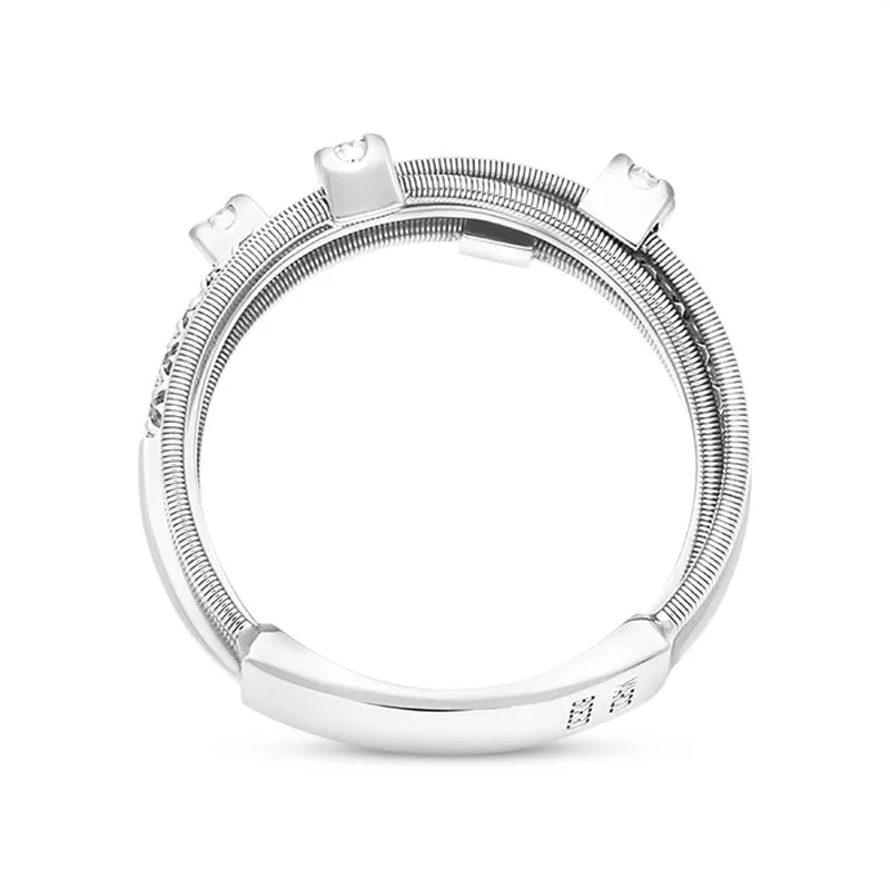 Marco Bicego Goa 18ct White Gold 0.25ct Diamond Crossover Ring sold by Jura Watches product image thumbnail 3