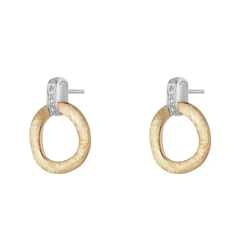 Marco Bicego Jaipur Link 18ct Yellow Gold Diamond Circle Earrings sold by Jura Watches product image thumbnail 2