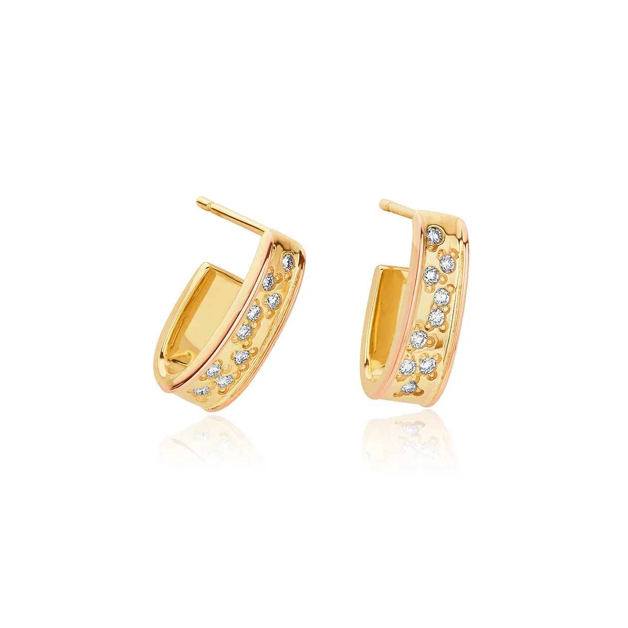 Clogau Cariad Sparkle Diamond 9ct Gold Earrings sold by Jura Watches