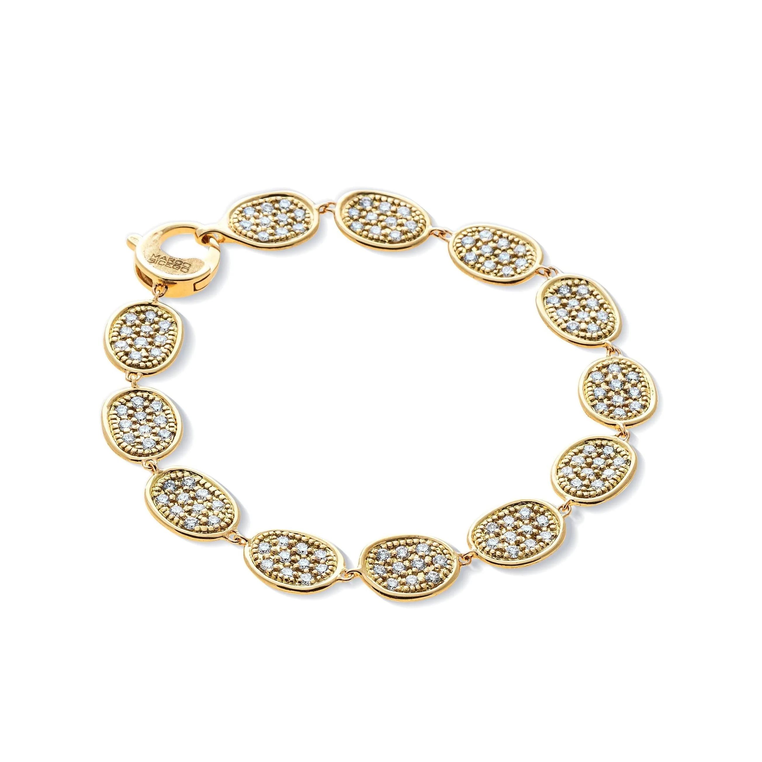 Marco Bicego Lunaria Alta 18ct Yellow Gold 2.40ct Diamond Bracelet sold by Jura Watches