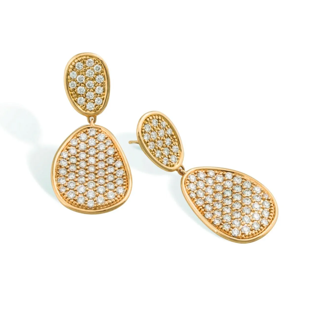 Marco Bicego Lunaria Alta 18ct Yellow Gold 2.41ct Diamond Drop Earrings sold by Jura Watches product image thumbnail 2
