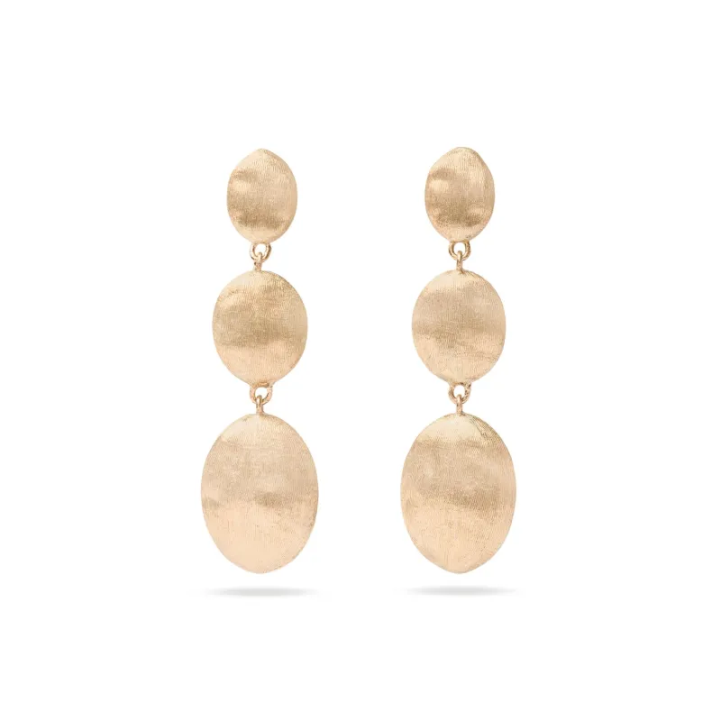 Marco Bicego Siviglia 18ct Yellow Gold Triple Earrings sold by Jura Watches