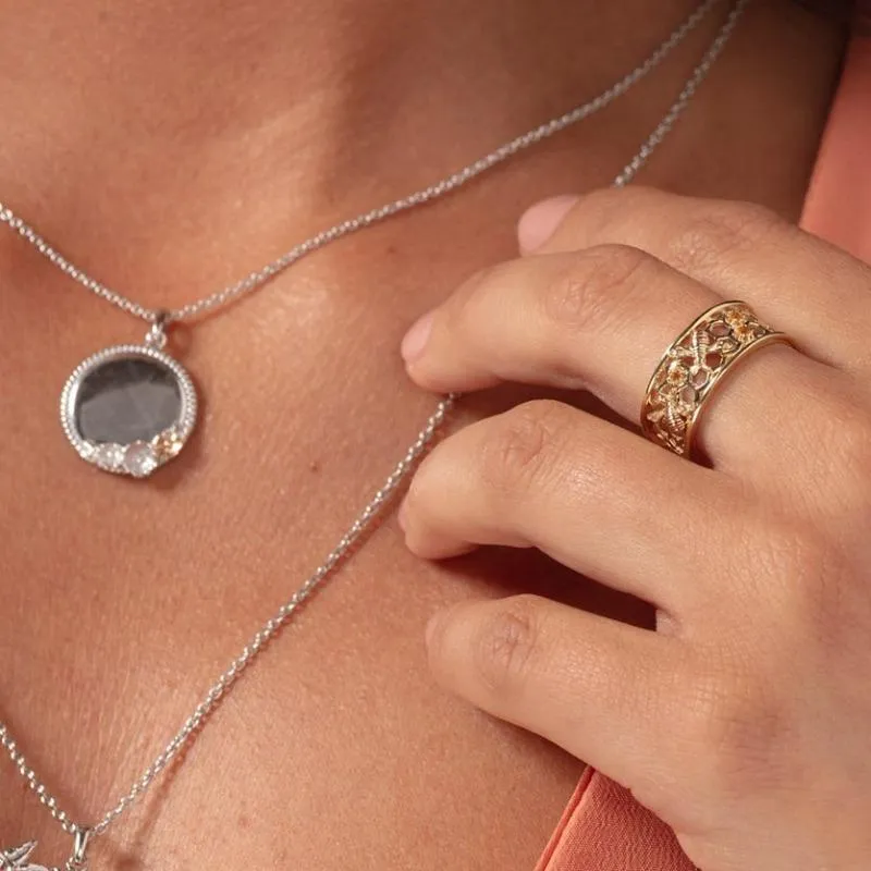 Clogau Honey Bee 9ct Yellow Gold Honeycomb Ring D sold by Jura Watches product image thumbnail 2