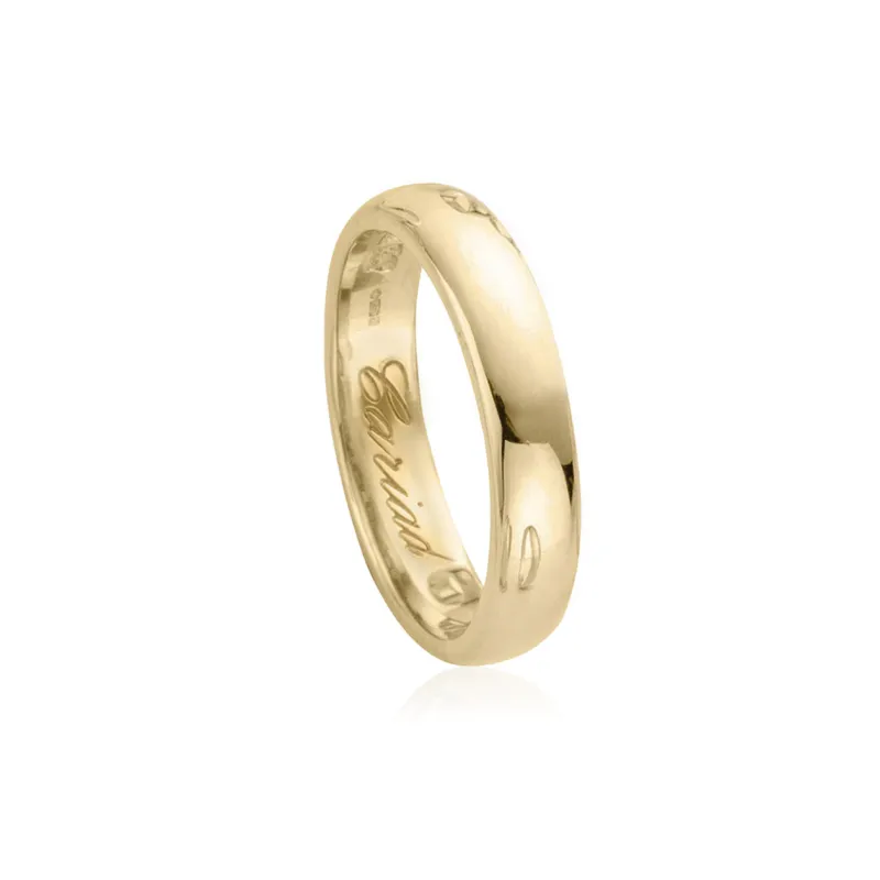 Clogau Windsor 9ct Yellow Gold 4mm Wedding Ring sold by Jura Watches