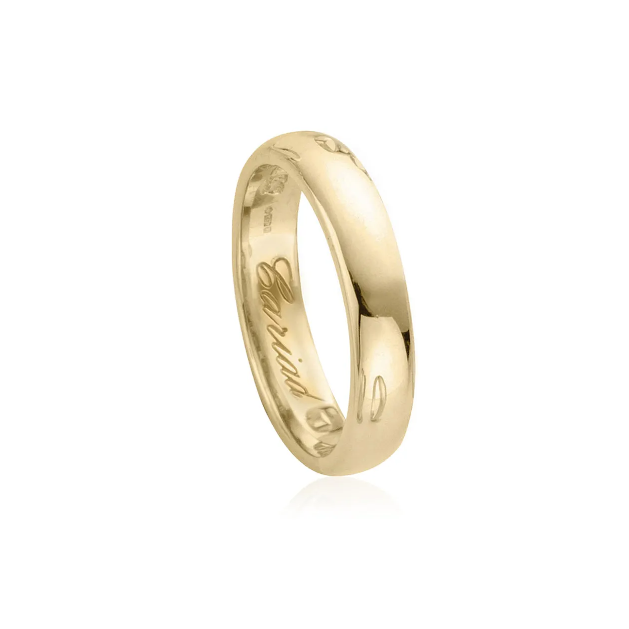 Clogau Windsor 9ct Yellow Gold 4mm Wedding Ring sold by Jura Watches